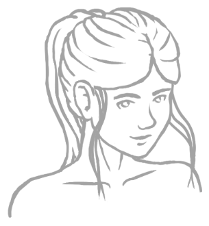 Woman with a ponytail